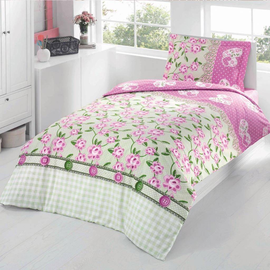 Aryıldız Home Ranforce Pink Flowers Genç Nevresim Takımı - Aryıldız