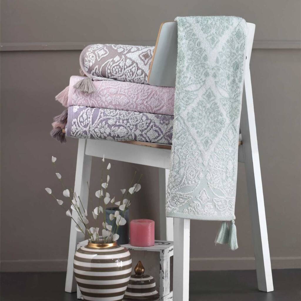 Maxstyle Fresko Bej Cotton Havlu 70 x140 Cm - Maxstyle
