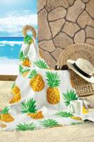 Maxstyle Kadife Plaj Havlusu Pineapple 70x160 Cm - 1