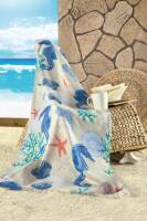 Maxstyle Kadife Plaj Havlusu Seahorse 70x160 Cm - 1