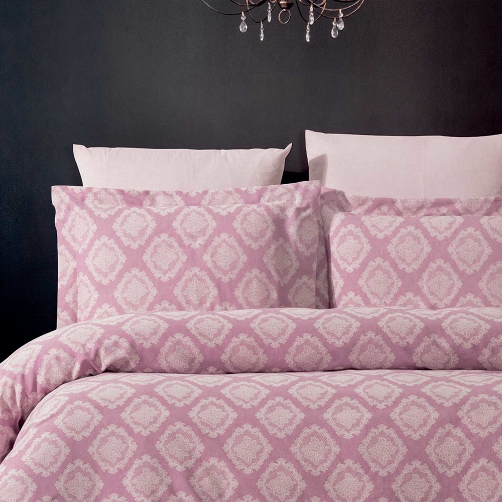 Maxstyle Lyocell Damask Mürdüm Çift Kişilik Nevresim Takımı - 2