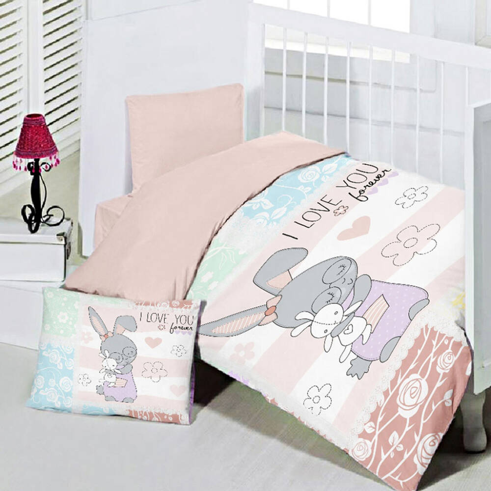 Maxstyle Pink Rabbit Bebek Nevresim Takımı - Maxstyle