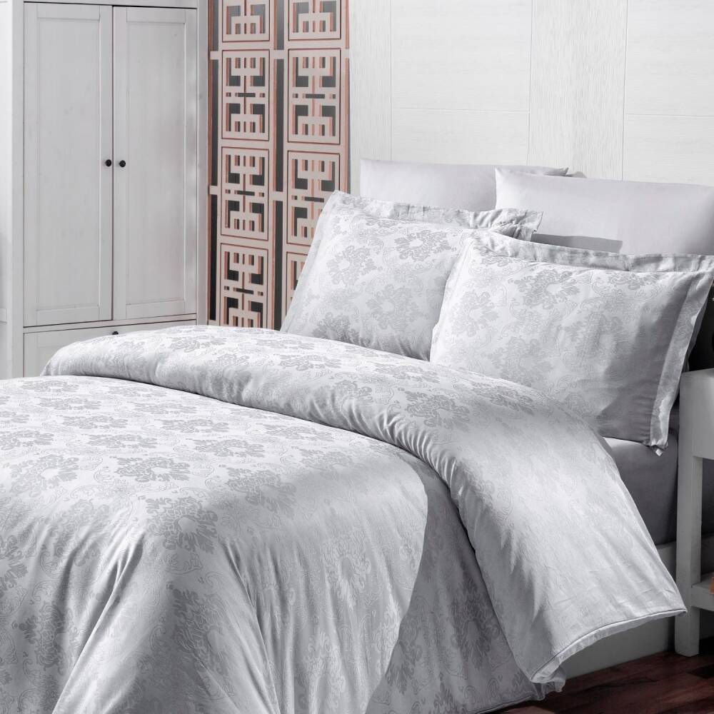 Saınt Louıs Prestige Gri Çift Kişilik Nevresim Takımı 200x220 Cm - SAINT LOUIS