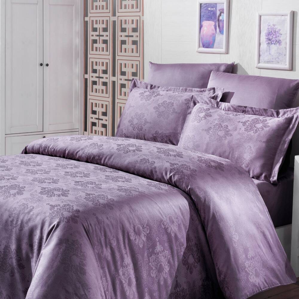 Saınt Louıs Prestige Mor Çift Kişilik Nevresim Takımı 200x220 Cm - SAINT LOUIS