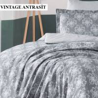 Saınt Louıs Vintage Antrasit Çift Kişilik Nevresim Takımı 200x220 Cm - 2