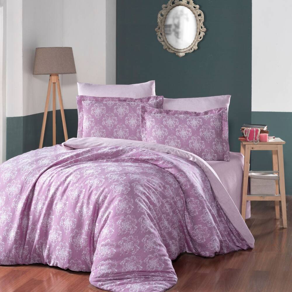 Saınt Louıs Vintage Mor Çift Kişilik Nevresim Takımı 200x220 Cm - SAINT LOUIS
